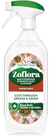 Zoflora Winter Spice Multipurpose Disinfectant Trigger Spray, 1 x 800ml, Antibacterial Multi-Surface Cleaner, Pet-Friendly, Kills 99.9% of Bacteria & Viruses