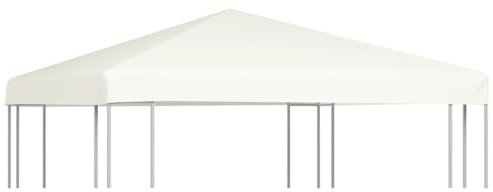 vidaXL Copertura superiore per gazebo 310 g/m², 3 x 3 m, colore bianco crema