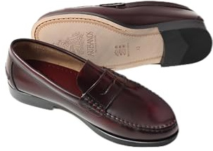 Marttely Castellanos Artesanos - Mocassini con suola in pelle, fatti a mano in Spagna, Bordeaux rosso scuro., 39 EU