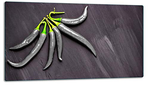 TMK ArtDeko – Schneidebrett Glas – Glasschneidebrett für die Küche 52x30 cm – Robust, Hygienisch & Rutschfest – Glas Schneidebrett – Zusätzliche Arbeitsfläche – Vielseitige Nutzung