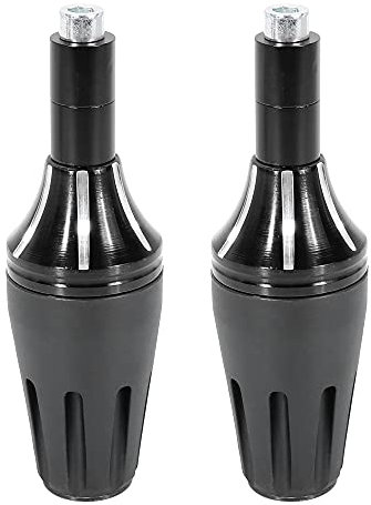 F FIERCE CYCLE 2pcs Black Motorcycle Universal Frame Slider Crash Protector M8