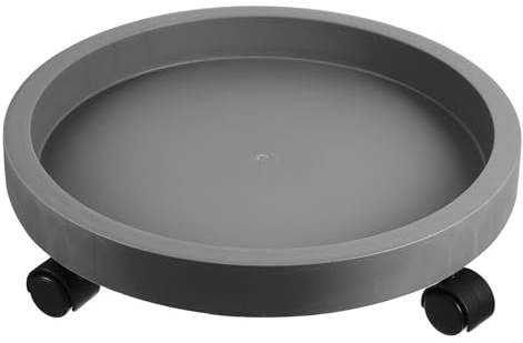 Cabilock Blumenroller mit 4 Rollen Kunststoff Pflanzenroller Transportroller Möbelroller Rolluntersetzer Gefäßroller Blumentopf Untersetzer mit Rollen für Pflanzen Trolley Blumenkübel