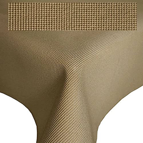 EMHELLE Gartentischdecke Balkon Terrasse rund oval eckig Außen Innen (Beige, 140 x 190 Oval)