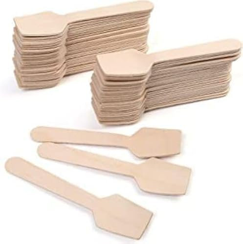 wooden Ice Cream Spoons 9.5 cm Excellent for Summer, - Reusable (400)