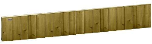 Premier Garden Supplies Fully Framed Feather Edge Garden Fence Panel Width: 6ft (183cm) x Height: 1ft (30cm) Pressure-Treated Over Lapping Flat Top Capped Closeboard effect Fencing Panels