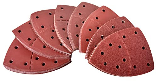 KATUR 80 STÜCKE Schleifblätter, Maus-Schleifpads mit Klettverschluss, Schleifpapier für Multischleifer, je 10 Stück sortiert, Körnung 60/80/120/180/240/320/400/800