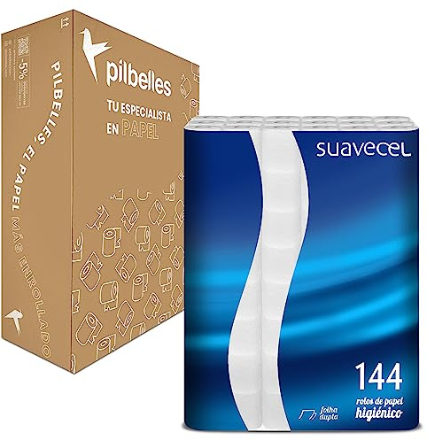 Carta Igienica 144 Rotoli | Carta Igienica a 2 Veli Super Morbida 12 Confezioni da 12 Rotoli