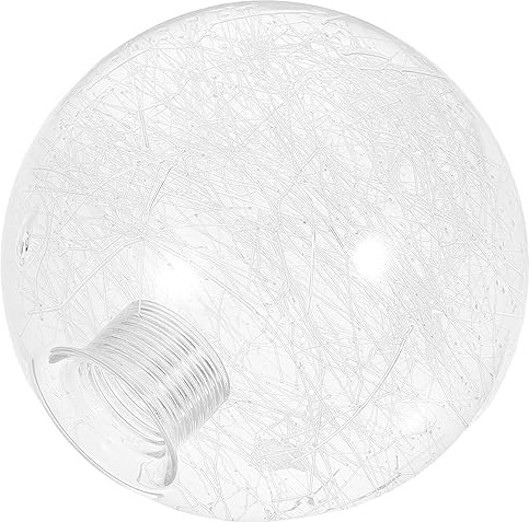 PRETYZOOM G9 Glass Lamp Shade Replacement 3.94 in Threaded Globe Light Shade for Ceiling Lamp Pendant Cover Clear Round Glass Light Fitting for Living Room Decor