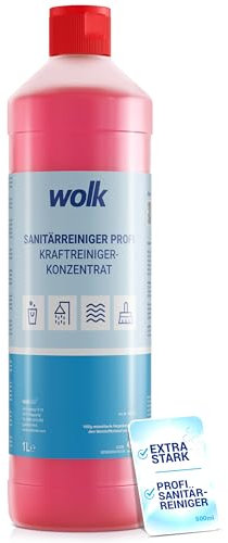 Sanitärreiniger Profi – Extra starker Badreiniger 1L | Entfernt Kalk, Urinstein, Rost, Seifenrückstände & Fett | Badezimmer Reiniger für Toilette, Dusche, Fliesen & Waschbecken