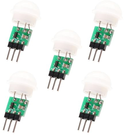 AM312 Modulo sensore umano a infrarossi in mini RUIZHI 5 pièces AM312 Sensori piroelettrici DC 2.7V - 12V Per progetti di sensori