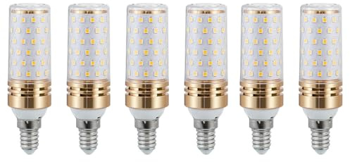 Aiwerttes E14 LED-Glühbirne, 9 W, 1000 lm, entspricht 100 W Halogenlampe, E14 LED-Mais-Energiesparlampen für Schreibtischlampe, nicht dimmbar, AC 220–240 V, 6 Stück (warmweiß)