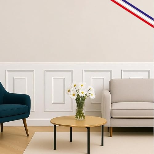 99 Déco - Kit de moulures murales en bois prédécoupées - Prêtes à coller et peindre - 4 cadres - 4 mètres - Antoinette B