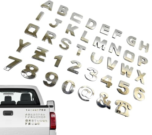 Calcomanía cromada para emblema de coche, 26 letras del alfabeto, número de letra del alfabeto, calcomanía para logotipo de automóvil, accesorios de coche, motocicleta, emblema de coche, símbolo de