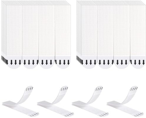 24 Paires (48 Bandes) Languettes Accroches Tableaux, Accroche Tableau sans Percer, Fixation sans Dommage, Bandes de Suspension Résistantes à l'Eau pour Accrocher des Cadres et des Décos de Noël