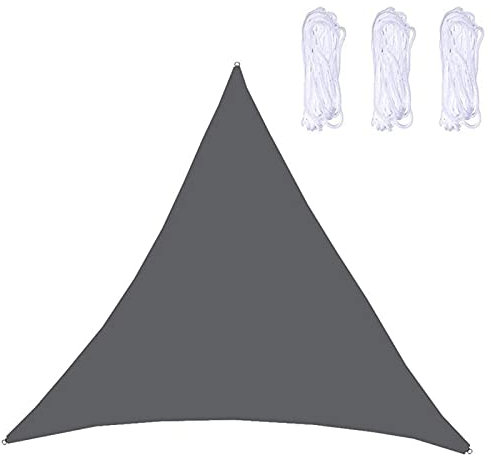 Vela ombreggiante Triangolare 4x4x4 m Impermeabile,Tenda da Sole da Giardino,tettoia Rettangolare Esterna Impermeabile con Un Set Completo di Kit di Fissaggio con Corde,per Prato Esterno da Giardino