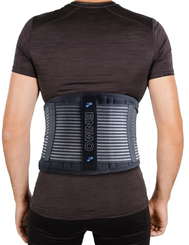 Enmo Max Back Support - S/M, Back Support Belt, Back Prace, Lower back Support, Lumbar Support Belt, Back Braces For Lower Back Pain, Siatica Pain Relief, For Men And Women