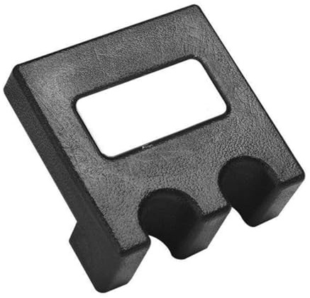 Sarini Tragbarer Billard-Queue-Halter mit 2 Löchern, robust, rutschfest, Billard-Queue-Ablage, Mini-Kunststoff, für Tisch, Bar, Stuhl, Schwarz