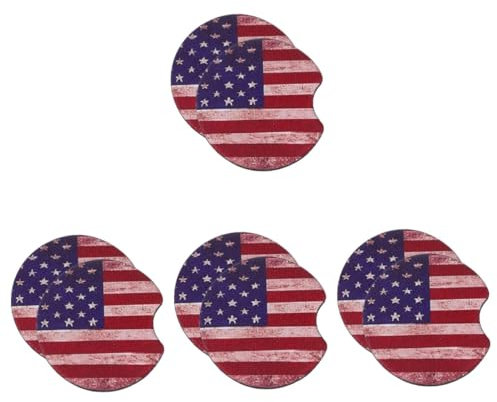 Cabilock 8piezas Posavasos De Diseño De Bandera De Aislantes y Antideslizantes para Bebidas Coche