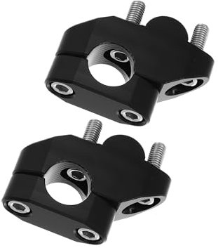 Motoforti 2pcs Motorcycle Handlebar Bracket Clamps Risers Fit 7/8 22mm Black Long-lasting