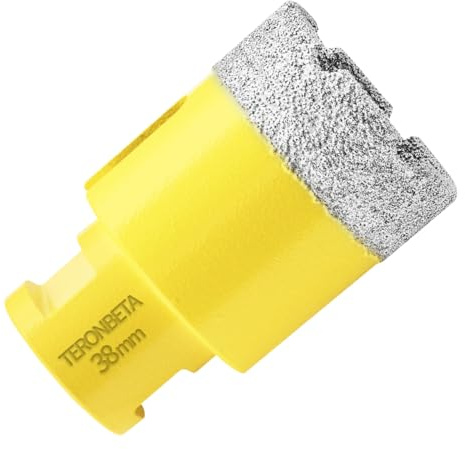 Teronbeta Diamond Core Drill Bit 38mm, M14 Vacuum Brazed Diamond Core Hole Cutter for Tile Porcelain Ceramic Granite Marble,and for Angle Grinder