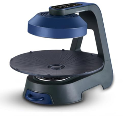 Macchina per barbecue antiaderente senza fumo, teglia da forno girevole automatica a 360° e rimovibile, 11 livelli di calore, 80~280°C; 1~80 min, tempo di cottura programmato, per feste in bar e rist