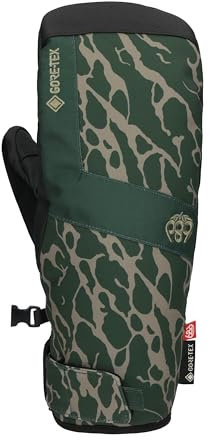 686 Men's Gore-TEX Linear Under Cuff Mitt - 3L Softshell Fabric with Micro Tricot Lining - Water & Weather Resistant - Moss Green Fracture, X-Large