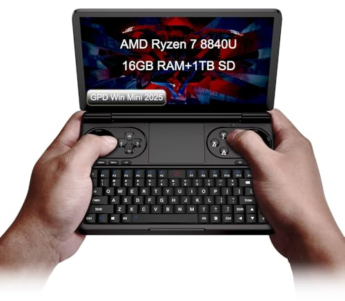 WEELIAO GPD Win Mini 2025 PC de jeu, écran tactile 7 1080p avec AMD Ryzen 7 8840U, 16 Go de RAM, SSD 1 To