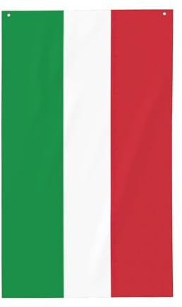 Bandera decorativa de jardín con estampado de bandera italiana, poliéster, impresión viva, lista para vacaciones y fiestas