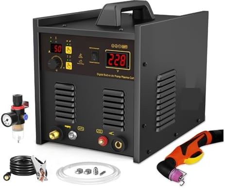 Taglierina Al Plasma, Compressore D'aria Incorporato, Saldatrice Inverter Con Pompa Del'aria Potente Precisa