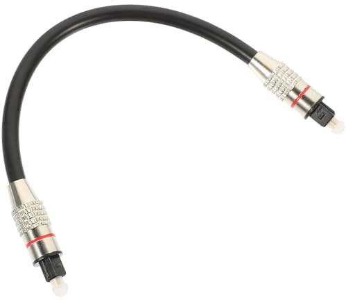 Angoily Cavo Audio Digitale Ottico 0,2 M per Home Theater, Cavo Ottico Audio Intrecciato Resistente, Compatibile Soundbar e Tv per Trasmissione Segnale Stabile Alta Definizione
