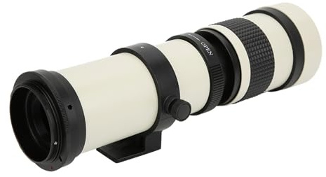 Blanco 420800 mm Apertura F 8.316 Telescopio de Enfoque Manual Completo Teleobjetivo con Zoom for cámara con Montura EF‑S