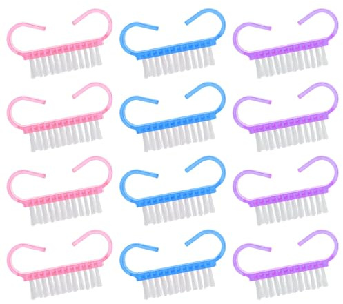 LIFKICH Spazzole per Pulizia Unghie Portatili 30 Pezzi Pennellini Colorati per Manicure e Pedicure Rimozione Polvere e Sporco Adatti per Nail Art e Famiglie