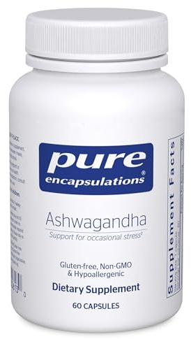 Pure Encapsulations Ashwagandha - 500 mg Ashwagandha Extract - Metabolism & Stress Support - Immune Support - GMO Free & Vegan - 60 Capsules