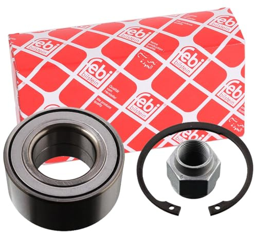 febi bilstein 18191 Radlagersatz mit Achsmutter und Sicherungsring, 1 Stück | Kompatibel mit: CITROËN C2, C3 I, C3 Pluriel, SAXO, XSARA, XSARA Break, XSARA Coupe, PEUGEOT 106 II, 206 Schrägheck