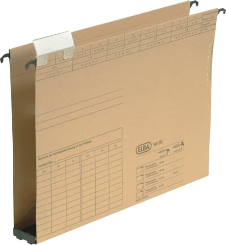 Elba 25 x Hängesammler vertic Ultimate A4 Karton 240g/qm 40mm naturbraun