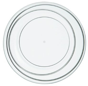 Liten storlek sommarplatta med virveldesign gjord av klar plast