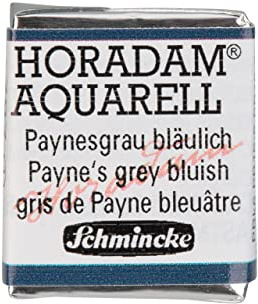 Schmincke - HORADAM® AQUARELL - Finest Artists' Watercolor Paints, 787 Paynes Grey Bluish, 14 787 044, 1/2 pan