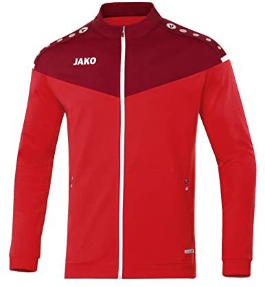JAKO Herren Polyesterjacke Champ 2.0, Rot/Weinrot, L