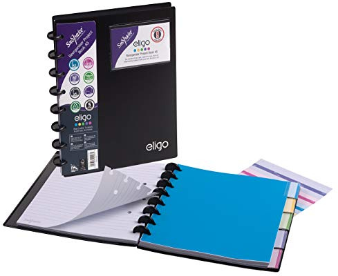 Snopake Eligo 15861A Lot de 2 carnets de notes A5 Noir