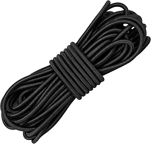 Starkes, elastisches Bungee-Gummiseil, 4 mm, Marine-Qualität, Spanngurte für Camping, Anhängergurt, Schnürsenkel, Basteln, Boot, Kajak, DIY-Projekte, Schwarz