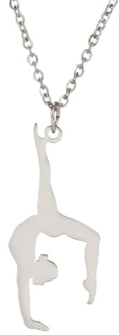 EUEAVAN Inspirierend Turner Anhänger Halskette Ballett Ballerina Sport Tanz Solo USA Gymnastik Choker Team Schmuck Mädchen Frau Trainer Tochter