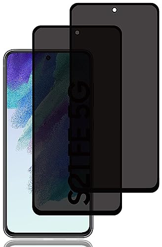 BCHKLAI Sichtschutz Schutzfolie für Samsung Galaxy S21 FE 5G [2 Stück] | Privacy Schutzfolie, Privacy Schutzglas, 9H Härte, Kratzfest, Blasenfrei, Anti Spy Displayschutzfoli für Galaxy S21 FE