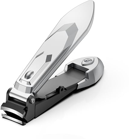 BEZOX Nagelknipser mit Auffangbehälter – Robuster, selbstsammelnder Nagelschneider mit ergonomischem Hebel hält Finger- und Fußnägel makellos gepflegt
