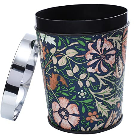 PRETYZOOM Cubo De Basura De Piel Retro Para Oficina y Hogar Papelera Sin Tapa De Diseño Clásico y Elegante Para Sala De Estar Dormitorio y Baño