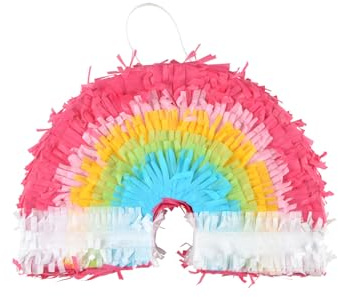 Homéa, Mini-Piñata Regenbogen, Höhe 18 cm, Rainbow
