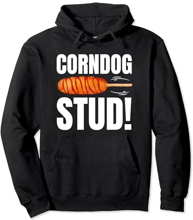 Divertente salsiccia in pastella di mais e farina di ma Felpa con Cappuccio