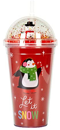 YOUNAFEN Weihnachtstasse mit Deckel und Strohhalm, wiederverwendbar, doppelwandig, Kaffeebecher, Weihnachtsmann, Schneemann, Trinkgeschirr für Damen, Herren, Kinder, Weihnachtsbecher