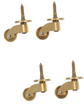 Anneome 4stücke Möbel-lenkrollen Aus Massivem Messing Mit Drehung Leise Und Robust Für Stühle Tische Und Regale Einfache Installation