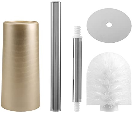 RIKEL WC BüRste und Halter Aus Rostfreiem Stahl - WC Reinigung BüRsten Set für das Badezimmer WC (Gold)