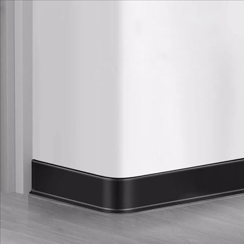 Sockelleiste Sockelleisten Fussleisten Flexible Sockelleiste, Anpassbare Wandverkleidungen für Küche, Bad, Garage, Fitnessstudio, Leicht zu installierende Aluminium-Bodenleisten mit Schrauben(L 35 in(